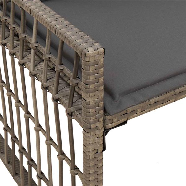 Grote foto vidaxl tuinbank effen grijs en donkergrijs 116 x 55 x 82 cm tuin en terras tuinmeubelen