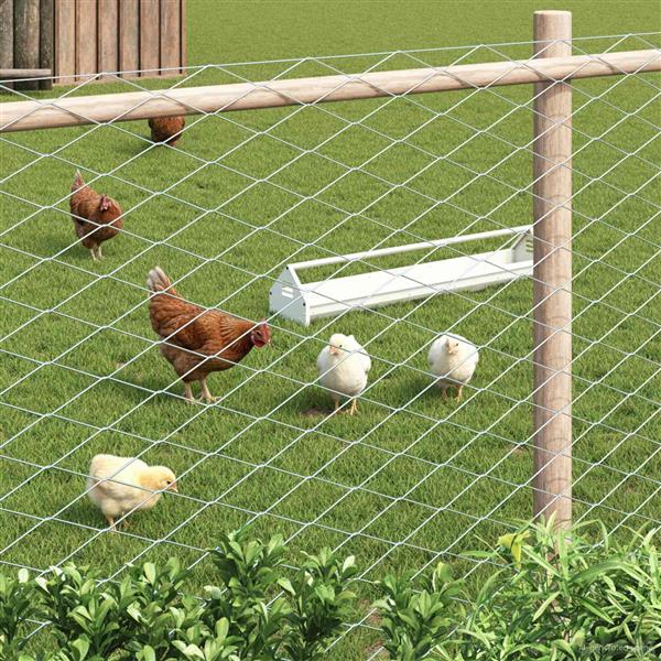 Grote foto vidaxl kettenschakelhek gegalvaniseerd 2 x 10 m glas tuin en terras tuindecoratie