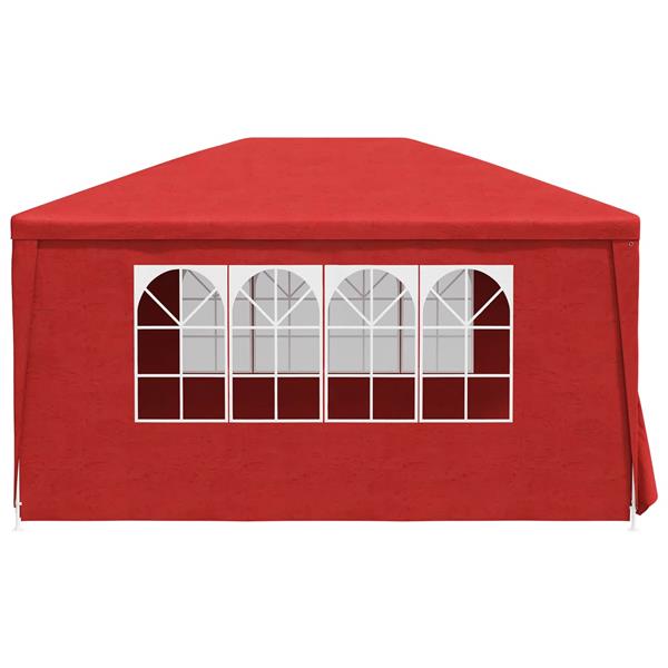 Grote foto vidaxl partytent met wand rood 400 x 300 x 255 cm tuin en terras overige tuin en terras