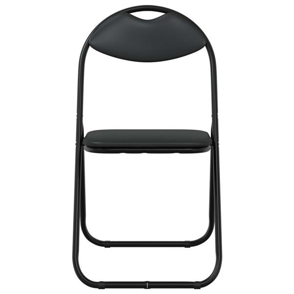 Grote foto vidaxl inklapbare stoel 2 pcs zwart 48 x 43 5 x 81 cm nep leer huis en inrichting stoelen