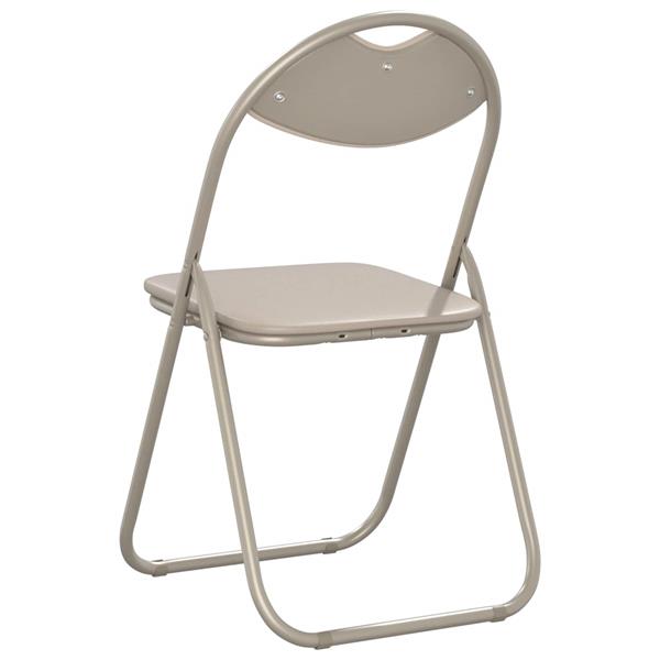 Grote foto vidaxl inklapbare stoel 2 pcs zand 48 x 43 5 x 81 cm nep leer huis en inrichting stoelen