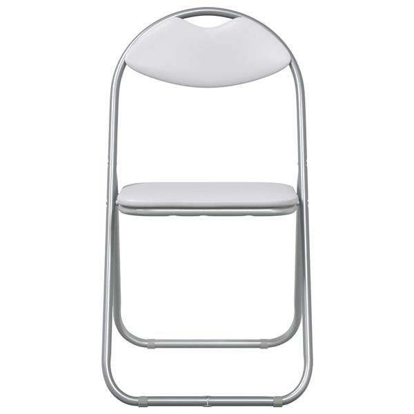 Grote foto vidaxl inklapbare stoel 8 pcs wit en grijs 48 x 43 5 x 81 cm nep leer huis en inrichting stoelen