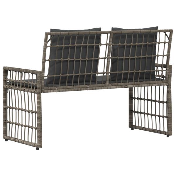 Grote foto vidaxl tuinbank effen grijs en donkergrijs 116 x 55 x 82 cm tuin en terras tuinmeubelen