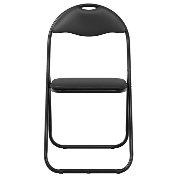 Grote foto vidaxl inklapbare stoel 2 pcs zwart 48 x 43 5 x 81 cm nep leer huis en inrichting stoelen