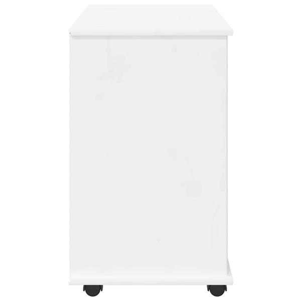 Grote foto vidaxl rolling kast met wiel wit 63 5 x 39 x 65 5 cm massief vurenhout huis en inrichting overige