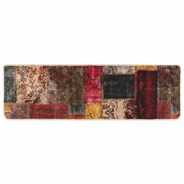 Grote foto vidaxl vloerkleedloper marsa multikleur 80 x 250 cm polyester en pvc huis en inrichting vloerbedekking en kleden