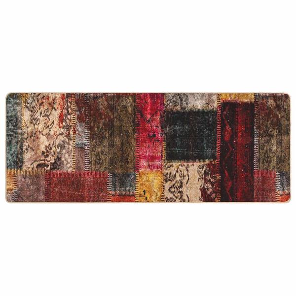 Grote foto vidaxl vloerkleedloper marsa multikleur 80 x 200 cm polyester en pvc huis en inrichting vloerbedekking en kleden