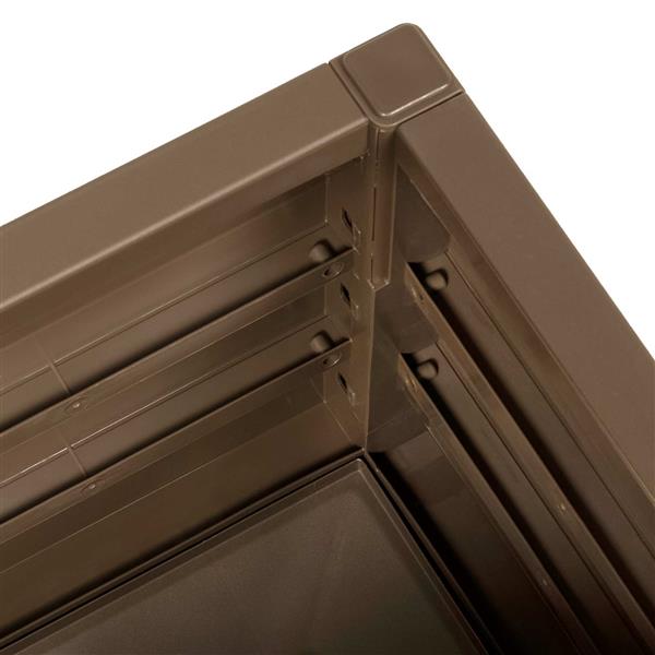 Grote foto vidaxl tuinbloembak bruin 80 x 36 x 35 cm pp tuin en terras overige tuin en terras