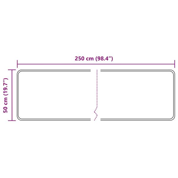 Grote foto vidaxl vloerkleedloper marsa multikleur 50 x 250 cm polyester en pvc huis en inrichting vloerbedekking en kleden