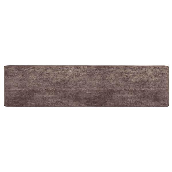 Grote foto vidaxl vloerkleedloper marsa grijs 100 x 450 cm polyester en pvc huis en inrichting vloerbedekking en kleden