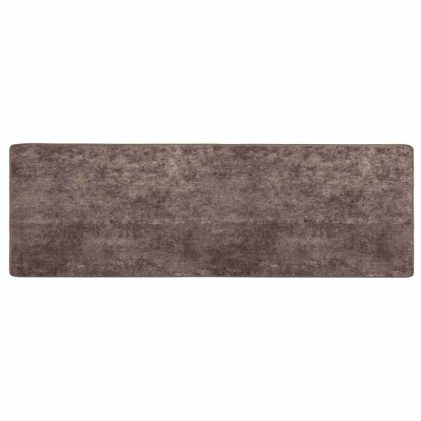 Grote foto vidaxl vloerkleedloper marsa grijs 80 x 250 cm polyester en pvc huis en inrichting vloerbedekking en kleden