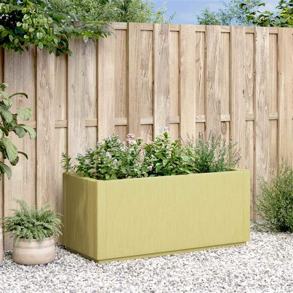 Grote foto vidaxl tuinbloembak groen 80 x 36 x 35 cm pp tuin en terras overige tuin en terras