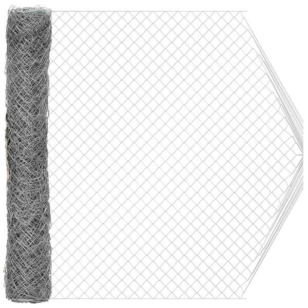 Grote foto vidaxl kettenschakelhek gegalvaniseerd 2 x 20 m glas tuin en terras tuindecoratie