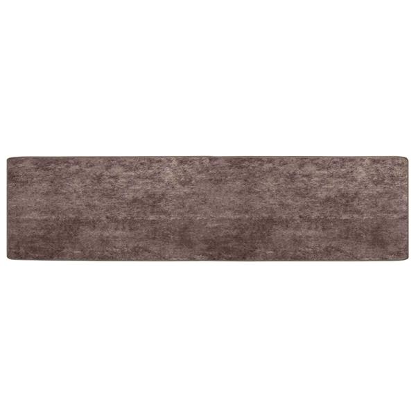 Grote foto vidaxl vloerkleedloper marsa grijs 50 x 200 cm polyester en pvc huis en inrichting vloerbedekking en kleden