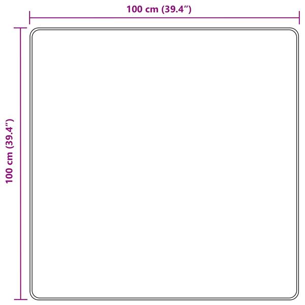 Grote foto vidaxl vloerkleedloper marsa antraciet 100 x 100 cm polyester en pvc huis en inrichting vloerbedekking en kleden