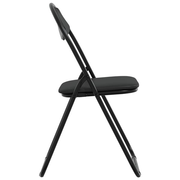 Grote foto vidaxl inklapbare stoel 2 pcs zwart 48 x 43 5 x 81 cm nep leer huis en inrichting stoelen