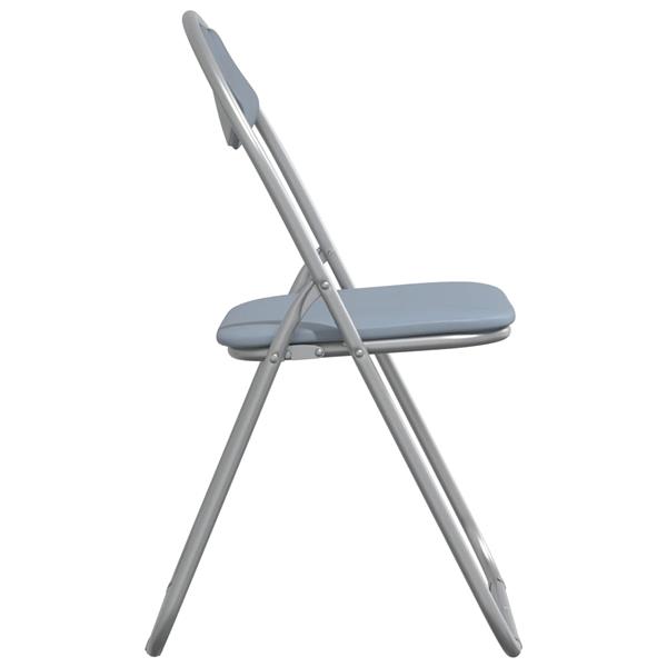 Grote foto vidaxl inklapbare stoel 2 pcs grijs 48 x 43 5 x 81 cm nep leer huis en inrichting stoelen