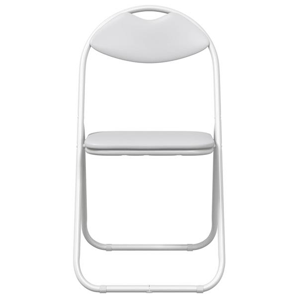 Grote foto vidaxl inklapbare stoel 2 pcs wit 48 x 43 5 x 81 cm nep leer huis en inrichting stoelen