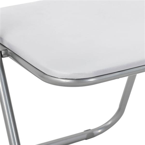 Grote foto vidaxl inklapbare stoel 8 pcs wit en grijs 48 x 43 5 x 81 cm nep leer huis en inrichting stoelen