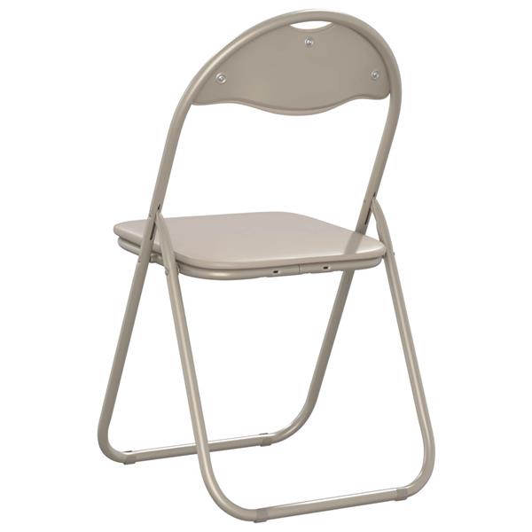 Grote foto vidaxl inklapbare stoel 2 pcs zand 48 x 43 5 x 81 cm nep leer huis en inrichting stoelen