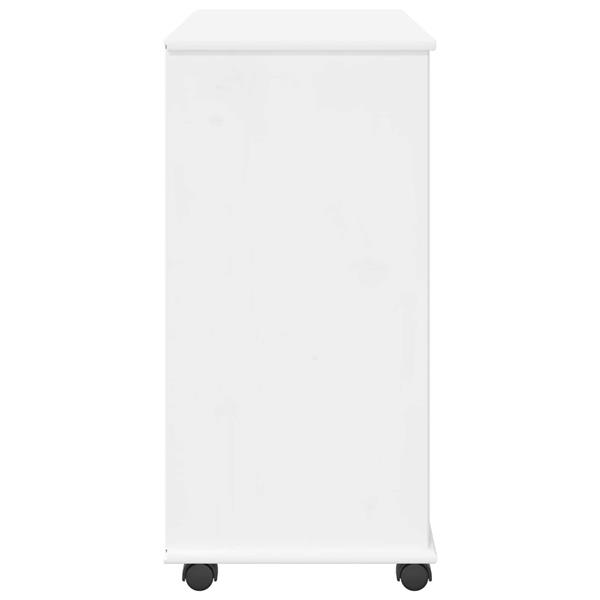 Grote foto vidaxl rolling kast met wiel wit 63 5 x 39 x 79 cm massief vurenhout huis en inrichting overige