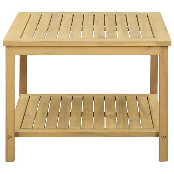 Grote foto vidaxl bijzettafel olie naturel 60 x 60 x 45 cm massief acaciahout huis en inrichting eettafels