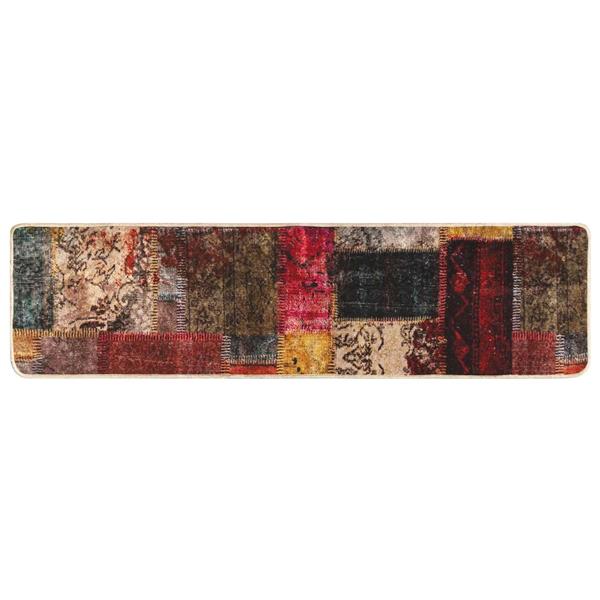 Grote foto vidaxl vloerkleedloper marsa multikleur 80 x 350 cm polyester en pvc huis en inrichting vloerbedekking en kleden