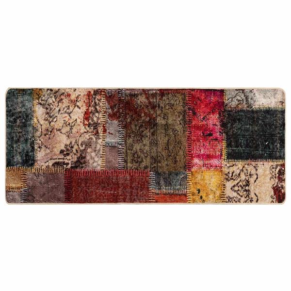 Grote foto vidaxl vloerkleedloper marsa multikleur 50 x 100 cm polyester en pvc huis en inrichting vloerbedekking en kleden