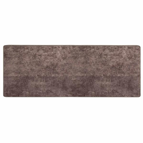 Grote foto vidaxl vloerkleedloper marsa grijs 100 x 250 cm polyester en pvc huis en inrichting vloerbedekking en kleden