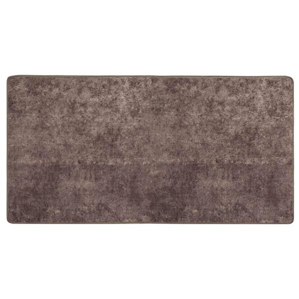 Grote foto vidaxl vloerkleedloper marsa grijs 100 x 200 cm polyester en pvc huis en inrichting vloerbedekking en kleden