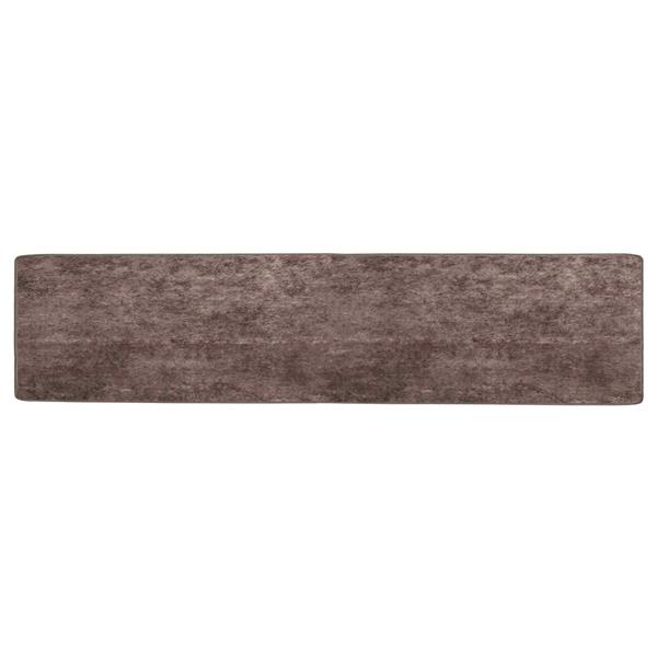 Grote foto vidaxl vloerkleedloper marsa grijs 50 x 250 cm polyester en pvc huis en inrichting vloerbedekking en kleden