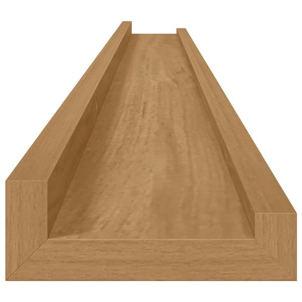Grote foto vidaxl wandplank met plank 2 pcs bruin 115 x 9 x 3 cm bewerkt hout huis en inrichting woningdecoratie