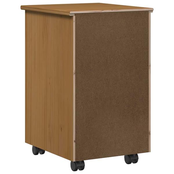 Grote foto vidaxl rolling kast honingbruin 34 x 39 x 56 cm massief grenenhout huis en inrichting overige