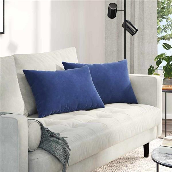 Grote foto vidaxl sofa kussens 2 stuks politieblauw 60 x 40 cm cordstof huis en inrichting woningdecoratie