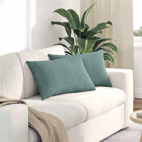 Grote foto vidaxl sofa kussens 2 stuks zeegroen 60 x 40 cm cordstof huis en inrichting woningdecoratie