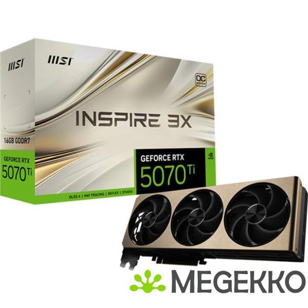 Grote foto msi geforce rtx 5070 ti 16g inspire 3x oc computers en software videokaarten