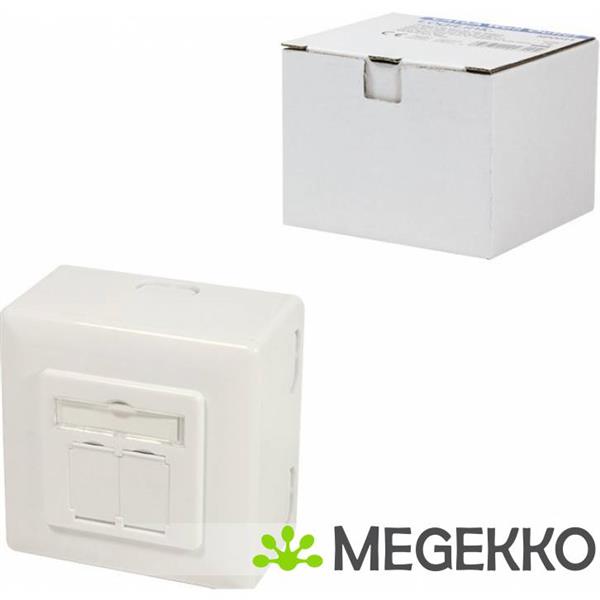 Grote foto logilink np0124 2 x rj 45 wandcontactdoos computers en software netwerkkaarten routers en switches