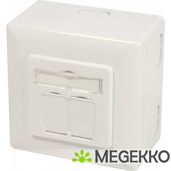 Grote foto logilink np0124 2 x rj 45 wandcontactdoos computers en software netwerkkaarten routers en switches