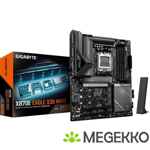 Grote foto gigabyte x870e eagle x3d wifi7 computers en software moederborden
