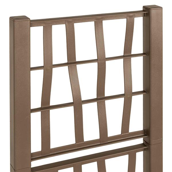 Grote foto vidaxl tuindruppel met trellis bruin 36 x 36 x 140 cm pp tuin en terras overige tuin en terras