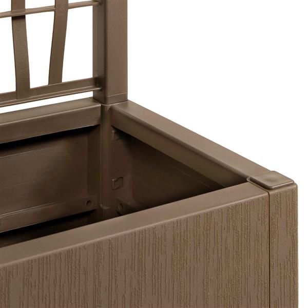 Grote foto vidaxl tuindruppel met trellis bruin 36 x 36 x 140 cm pp tuin en terras overige tuin en terras