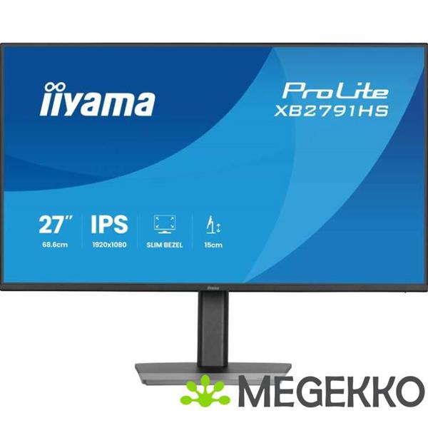Grote foto iiyama prolite xb2791hs b1 27 full hd ips monitor computers en software overige computers en software