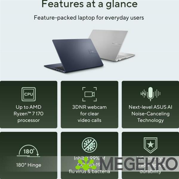 Grote foto asus vivobook 15 m1502naq bq050w 15.6 amd ryzen 7 computers en software overige computers en software