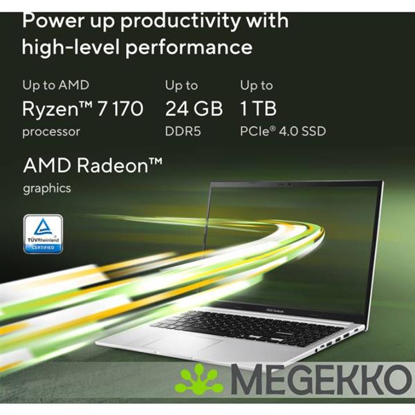 Grote foto asus vivobook 15 m1502naq bq050w 15.6 amd ryzen 7 computers en software overige computers en software