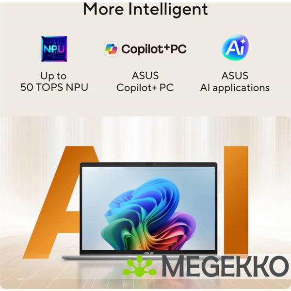 Grote foto asus vivobook s16 m3607ga sh004w copilot pc 16 amd ryzen ai 7 computers en software overige computers en software