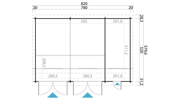 Grote foto nieuw garage hawaii incl. wooden doors tuin en terras tuinhuisjes en blokhutten