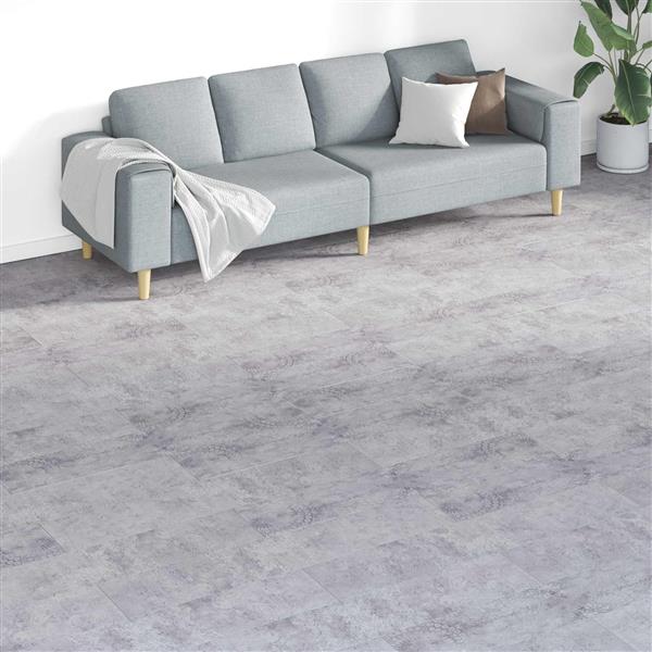 Grote foto vidaxl vloerplanken 18 pcs grijs 5 26 m pvc doe het zelf en verbouw tegels