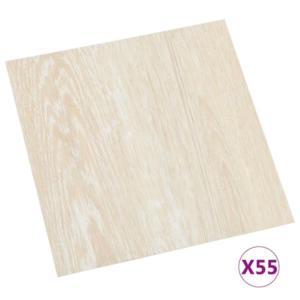 Grote foto vidaxl vloerplanken 5 11 m 55 pcs pvc wit en beige doe het zelf en verbouw tegels