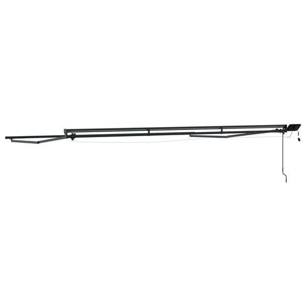 Grote foto vidaxl handmatige luifelhouder met led antraciet 4 3 m aluminium tuin en terras overige tuin en terras