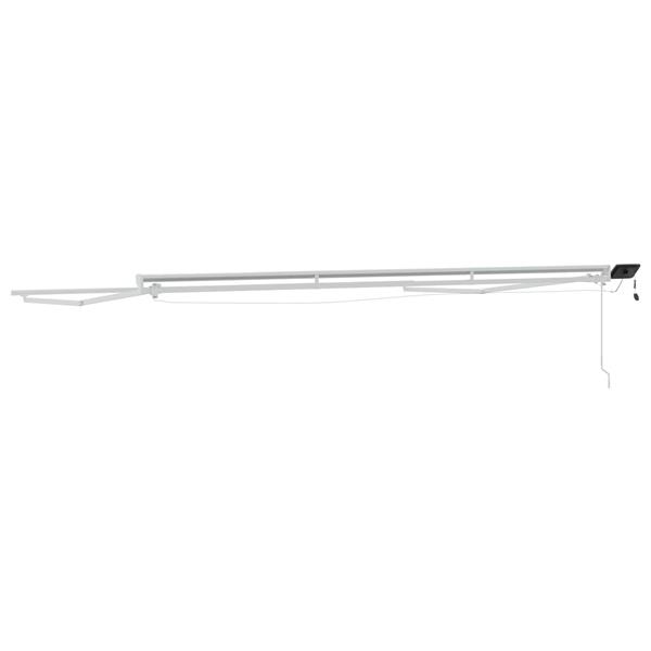 Grote foto vidaxl handmatige luifelhouder met led wit 4 5 3 m aluminium tuin en terras overige tuin en terras